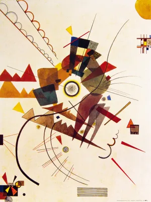 Produktbild von Wassily Kandinsky Kunstdruck Bild - Ringsum, 1924 (80 x 60 cm)