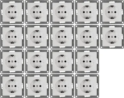 Produktbild von Schutzkontakt-Steckdose McPower Cup 250V/16A UP Einsteckschutz 18er-Pack