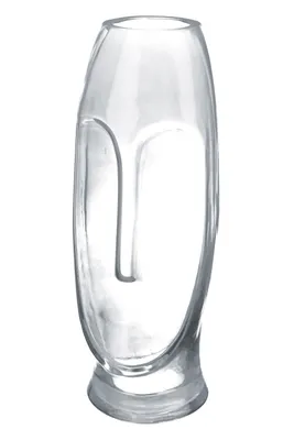 Zdjęcie produktu dla Gilde Gesichtsvase, "Moai", Gesichtsmotiv, Glas, grau, VE 1, H. 25 cm, D. 9 cm 40636 4063387406366