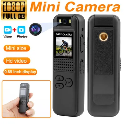 Produktbild von Mini-Körperkamera Full HD 1080P am Körper befestigte Kamera Kleine tragbare Nachtsicht-Sport-Körperkamera unterstützt TF-Karte Mini-Kamera