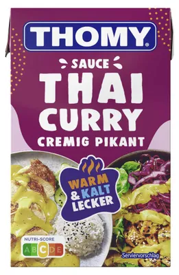 Zdjęcie produktu dla Thomy Les Sauces Thai Curry Style – kremowo-pikantny sos, opakowanie 250 ml