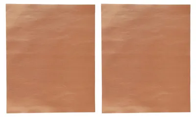 Image de 2 tapis de cuisson pour barbecue - en cuivre, réutilisables et antiadhésifs