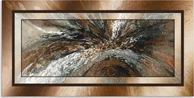 Produktbild von ARTland Wandbild Alu für Innen & Outdoor Gold Abstrakt 1 Größe: 60x30 cm