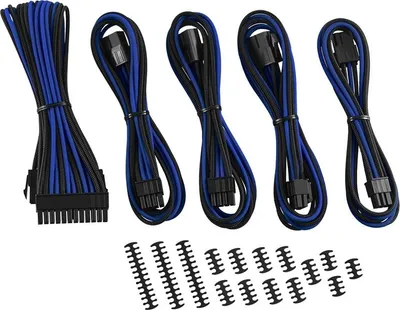 Produktbild von CableMod 0716894299795 CableMod Classic ModMesh Kabel-Erweiterungskit - 8+6 Serie schwarz/blau
