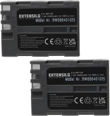 Produktbild von EXTENSILO 2x Akku kompatibel mit Fujifilm FinePix S5 Pro Kamera (1900 mAh, 7,4 V, Li-Ion)