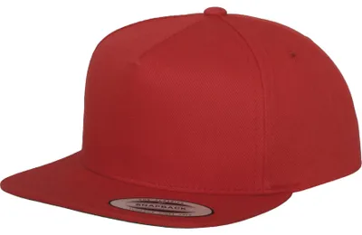Produktbild von Classic 5 Panel Snapback Cap,red