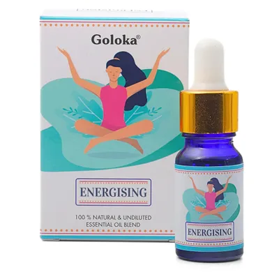 Produktbild von Goloka Ätherisches Öl Mischung – 100% natürliches Duftöl für Aromatherapie, Raumduft, Diffusor, Duftlampe, Luftbefeuchter, Duftkerzen und -Seifen (Energising)