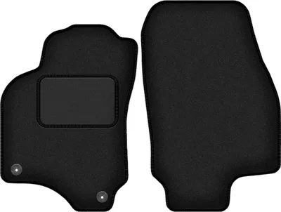 Produktbild von Velours-Fußmatten Vorne passend für Opel Astra G (Cabrio, Coupé, Bertone, Bj. 1998-2009) –  schwarz, passgenau, mit Befestigungen set 2 Stk. - STANDARD