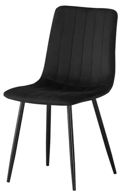 Obrázok produktu pre Čalúnená stolička, čierna, z velúru, do jedálne, IRIS