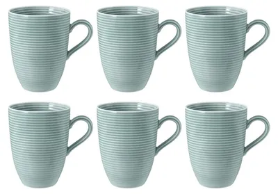 Zdjęcie produktu dla Seltmann Weiden - Zestaw 6 kubków z uchwytem 350ml Beat Color Glaze błękitny
