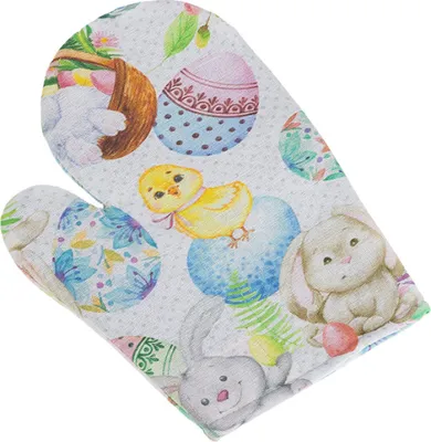 Obrázek produktu pro Kuchyňská chňapka - Velikonoce - 28x18 cm - Béžová,Žlutá,Zelená