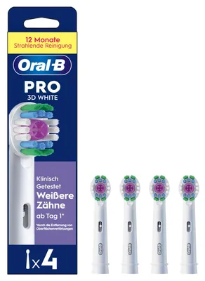Immagine prodotto di Oral-B Pro 3D White 4 testine intercambiabili, colore: bianco