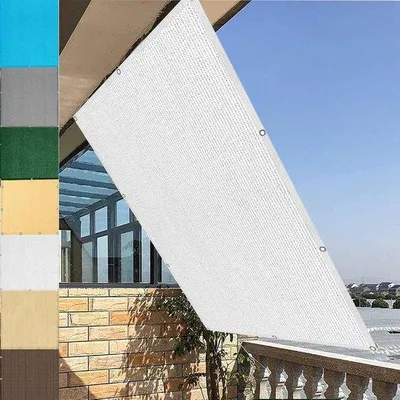 Produktbild von Balkon-Privatschirm - UV-Schutz 95% - 90x900cm - Weiß - Außenbereich