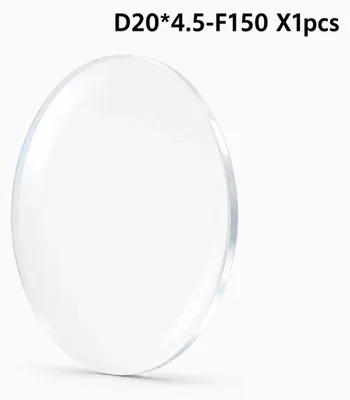 Zdjęcie produktu dla Soczewka ochronna do spawarki laserowej - średnica 20 mm - grubość 4,5 mm - ogniskowa 150 mm - 1 sztuka