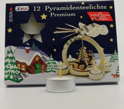 Zdjęcie produktu dla Wysokiej jakości podgrzewacze piramidki 12 sztuk w kolorze białym SAICO