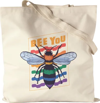 Produktbild von Bee You Beutel Blau LGBT Lustig Rainbow LGBTQ Pride Queer Homouell CSD Pride Week Jutebeutel Stoffbeutel Canvas