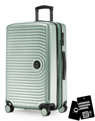 Immagine prodotto di Valigia media + targhetta digitale, valigia da viaggio espandibile, trolley per il check-in 90L, dimensioni della cintura 158 cm, trolley con doppie ruote TSA, Mint