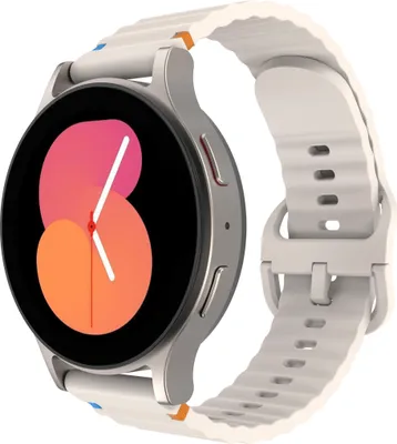 Produktbild von Cazy Uhrenarmband geeignet für Samsung Galaxy Watch Band (ActiveFlex) – Smartwatch-Armbänder – Universelles Armband geeignet für Samsung Galaxy Watch 7 / Watch 6 / Watch 5 / Watch 4 / Watch FE - Elfenbein