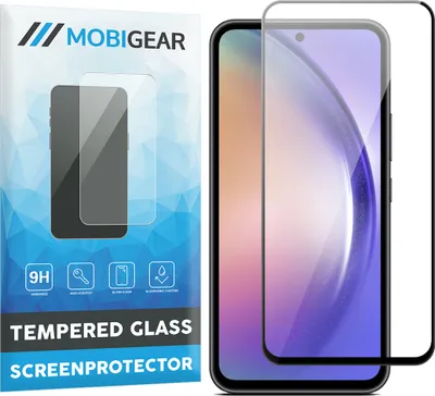 Produktbild von Mobigear Premium Samsung Galaxy A54 Panzerglas Gehärtetes Glas Displayschutz - Hüllenfreundlich - Schwarz