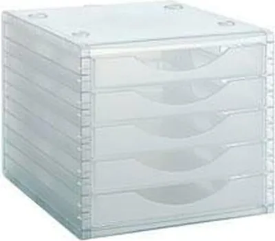Produktbild von Archivo 2000 ArchivoTec Modularer Aktenschrank 5 Schubladen Transparent 34 x 27 x 26 cm
