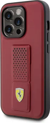 Produktbild von Ferrari iPhone 14 Pro Back cover case - Stand Perforated - Red