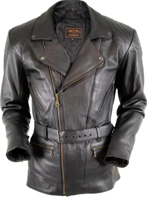 Produktbild von Motorrad Lederjacke im Retro 80´s stil Chopper Protektoren Bikerjacke Rocker(S)