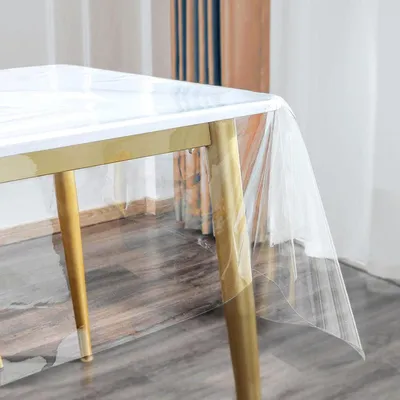 Produktbild von Tischschoner Transparent 140 x 220 cm Rechteckig PVC Abwaschbar Zuschneidbar