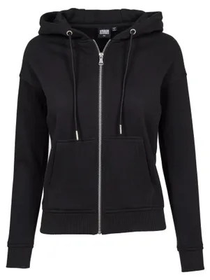 Produktbild von Urban Classics - Hoodie mit durchgehendem Reißverschluss für Damen TN437 (S) (Schwarz)