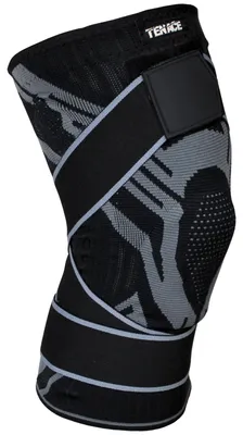 Produktbild von Kniebrace mit seitlichen Stabilisatoren, Medium, schwarz, für Sport und Gelenkschutz