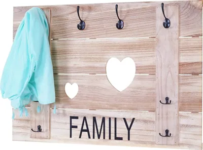 Immagine prodotto di Armadio a muro HWC-C89 Family, Armadio a pannello, Shabby-Look Vintage, 8 Ganci 60x90cm ~ naturbraun