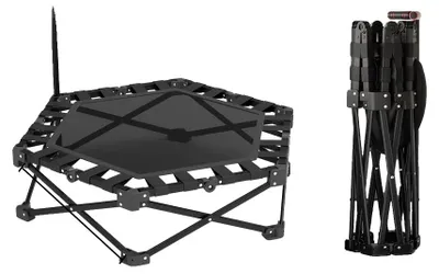 Zdjęcie produktu dla Mini trampolina, regulowany uchwyt, składana konstrukcja, kolor czarny