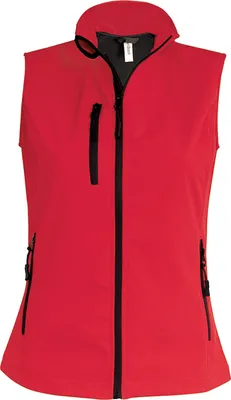 Produktbild von Kariban Damen Softshell Jacke Weste Bodywarmer Übergangsjacke, Größe:M, Farbe:Rot