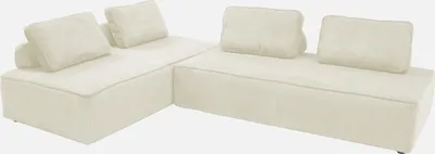 Produktbild von sweeek - 2er-Set modulare 2-Sitzer Sofas mit Cordbezug - Creme