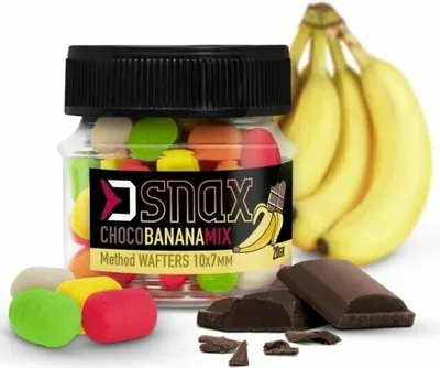 Produktbild von Delphin Mix D Snax Waft 10 x 7 mm 20 g Schokolade-Banane Dumbells