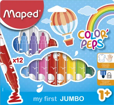 Produktbild von Maped my first Fasermaler COLOR'PEPS JUMBO 12er Kartonetui