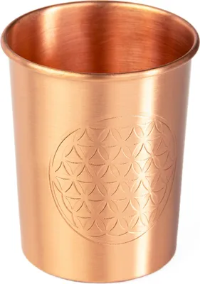 Produktbild von Kupferbecher, 2er Set, 250 ml Blume des Lebens
