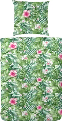 Immagine prodotto di Biancheria da letto in microfibra Hahn Botanik verde 135x200 cm + 80x80 cm