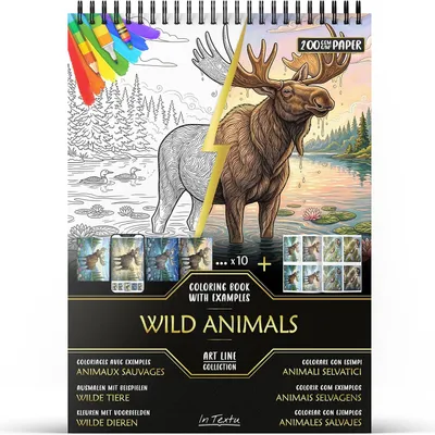 Productafbeelding van Kleurboek voor Volwassenen Wilde Dieren, Papier 200 g/m²
