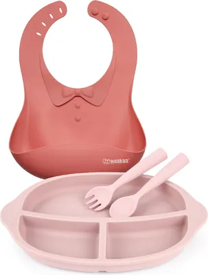 Produktbild von Haakaa Baby Ess-Set - Ruby-Blush