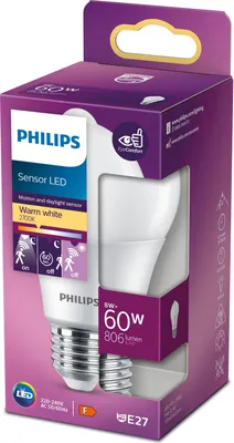 Image de LED E27 Normal 60W Détecteur de mouvement 806lm