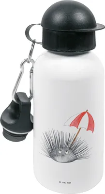 Produktbild von Mr. & Mrs. Panda Trinkflasche Seeigel - Weiß - Geschenk, Achtsamkeit, Meer, Leben, Sportflasche, Kinder, Kita, Hier und Jetzt, Wasserflasche, Lebe, outdoor, Selbstliebe
