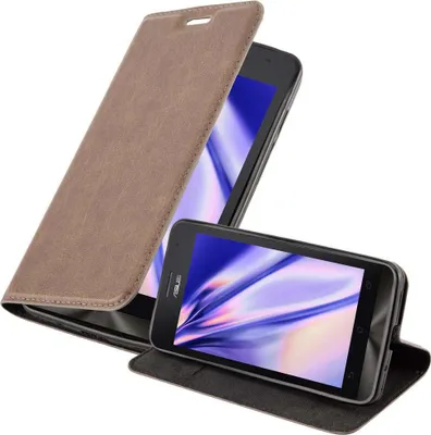 Produktbild von Cadorabo Hülle für Asus ZenFone 5 2014 Schutz Hülle in Braun Handyhülle Etui Case Cover Magnetverschluss