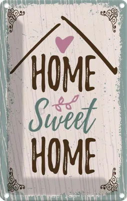 Produktbild von vianmo Blechschild 30x20 cm Home Sweet Home