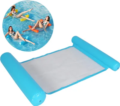 Obrázek produktu pro Modrá nafukovací plavecká deska Vodní závěsná podložka Lounge Chair Pohodlné koupaliště Beach Swimming Pool Swimming Pool Beach Swimming pro dospělé