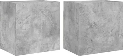 Immagine prodotto di Pensili TV 2 pz. Grigio cemento 40,5x30x40 cm Materiale a base di legno
