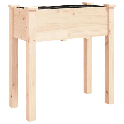 Image de vidaXL Bac à plantes avec insert 71x37x76 cm Sapin massif
