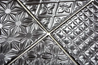 Produktbild von Handmuster Retro Vintage Mosaik Fliese Keramik schwarz Spirit schwarz MOS22B-1403_m
