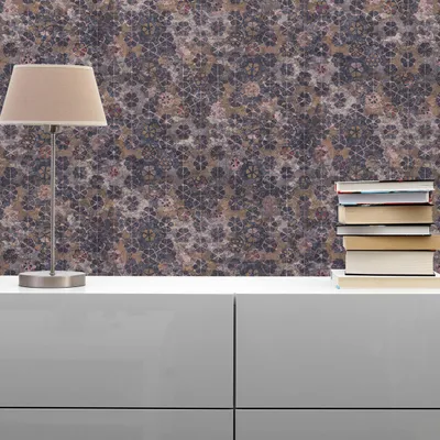 Produktbild von TADESSI Tapete Fliesen Tiziano M1-No.363 Vliestapete Violett Braun Fliesentapete Wohnzimmer Schlafzimmer Küche