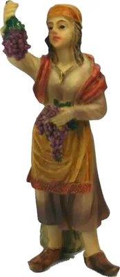 Produktbild von Krippenfigur Obsthändlerin aus Polyresin. Für 9 cm. Krippenfiguren.