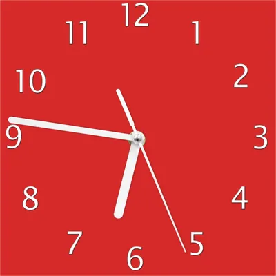Produktbild von Wallario Design Wanduhr Rot aus Echtglas, Größe 20 x 20 cm